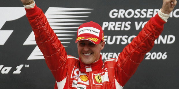 Racing legend Michael Schumacher is responding to treatment, according to his former Ferrari boss. Photo / Getty