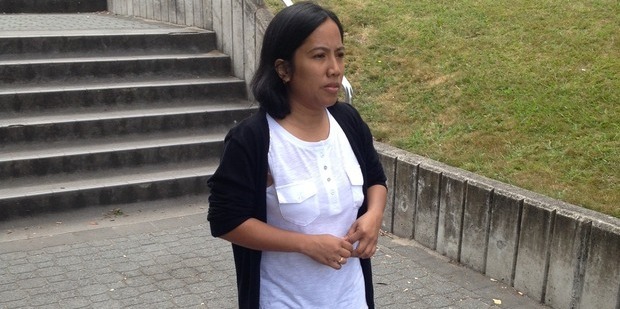 Loraine Anne Candor Jayme, 35, appeared in the Hamilton District Court this morning facing 284 charges laid by the Ministry of Business, Innovation and Employment. Photo / Newstalk ZB