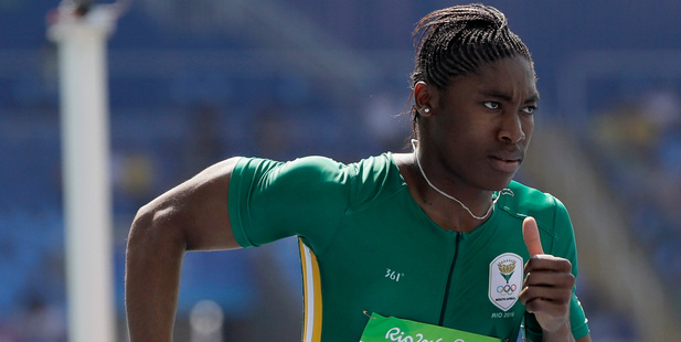 Caster Semenya, of South Africa, competes her heat in the women's 800m at the 2016 Rio Olympics. Photo / AP