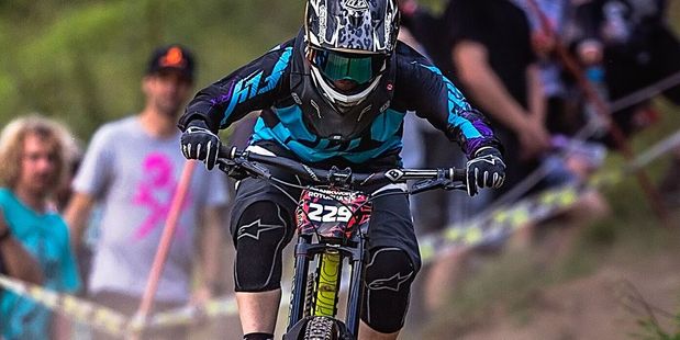 WORLD CLASS: Papamoa mountain biker Shania Rawson in action at Crankworx in Rotorua earlier this year. PHOTO/Clint Trahan 130816sp20BOP