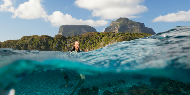 Nancy stars as Blake Lively in the new shark movie The Shallows.
