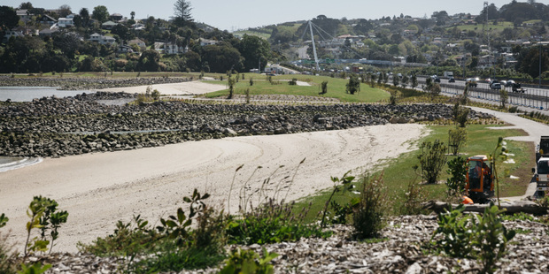 Police say the bus stop was on Beachcroft Ave, opposite the Onehunga foreshore (pictured). Photo / File