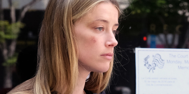Heard leaves Los Angeles Superior Court court in May, 2016.