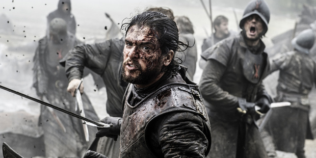 Kit Harington portrays Jon Snow in a scene from Game of Thrones.