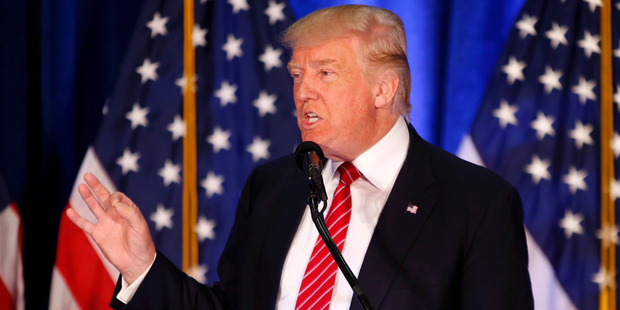 Republican Presidential candidate Donald Trump speaks in Youngstown, Ohio. Photo / AP
