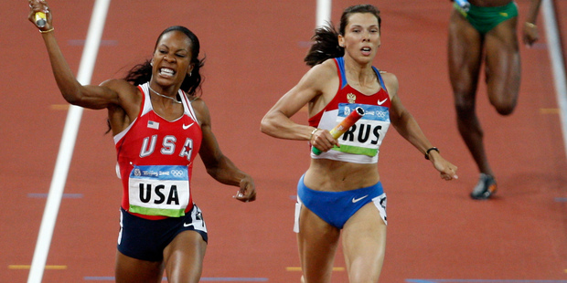 Russia's Ana Kapachinskaya was retroactively disqualified from the 2008 relay final. Photo / AP