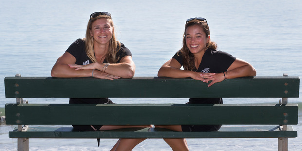 Olympic sailors Molly Meech, left, and Alexandra Maloney, right, will race for gold today. Photo/file