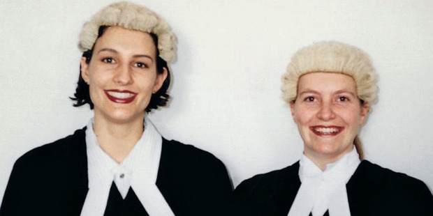 Lecretia Seales' bar admission with her friend Helen Spellacey. Photo / Supplied