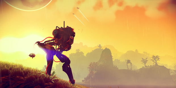 A scene from No Man's Sky, a new Playstation 4 game.