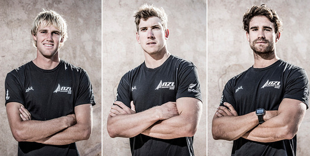 Jason Saunders, Peter Burling and Sam Meech, all former Tauranga Boy's College students, are due to compete tomorrow morning. PHOTOS/FILE