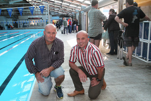 Greendale Swim Club committee spokesman Dave Gray (left) and Taradale Primary School principal Marty Hantz spoke yesterday on the importance of having a swimming pool in Taradale.
