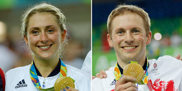 Great Britain cyclists Laura Trott and Jason Kenny have won five gold medals in Rio. photo / AP