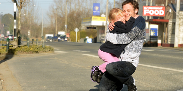 'We've still got each other, now we need somewhere to live...' James Winter and his daughter Janae. Photo / Stephen Jaquiery