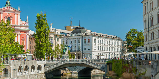 Ljubljana has grown into a lively and picturesque city filled with restaurants, cafes and nightclubs packed with foreigners. Photo / 123RF