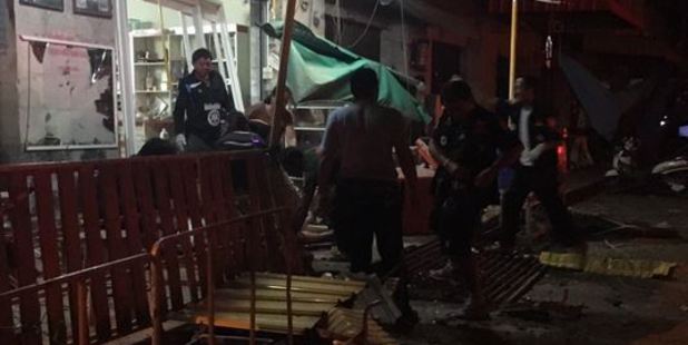 The explosion happened outside a hotel in the province of Pattani, an area popular with Western tourists in the country's south. Photo / Twitter