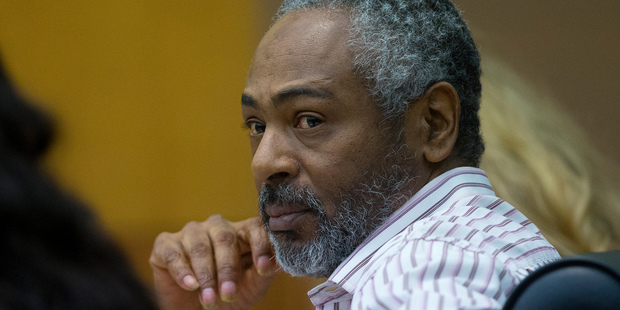 Martin Blackwell watches arguments in his trial in Atlanta. Blackwell was convicted of pouring hot water on two gay men as they slept. Photo / AP