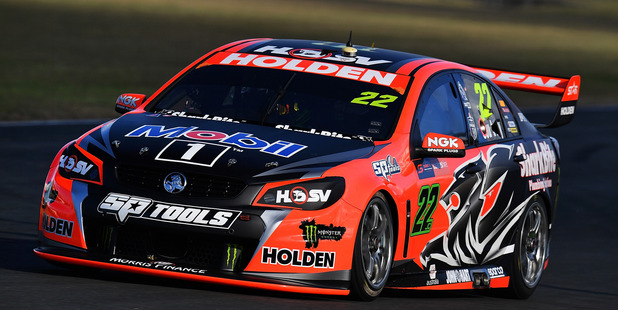 James Courtney drives the #22 Holden Racing Team Commodore VF. Photo / Getty Images