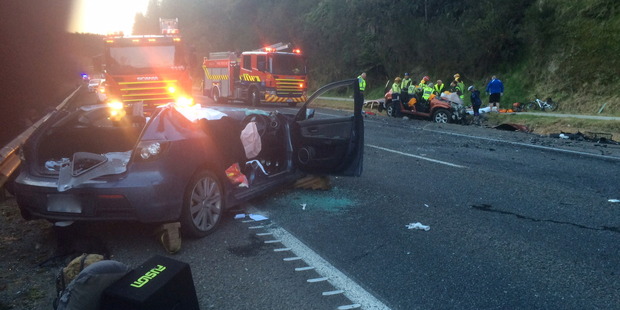 Emergency services, including two rescue helicopters, attended the scene about 5km south of Rotorua at 4.45pm. Photo / Supplied