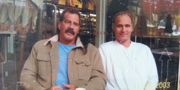 Marke Allen (left) with his son Damien Loder Allen. This is the last picture taken of the two together before Damien's death in 2007. Photo / Supplied