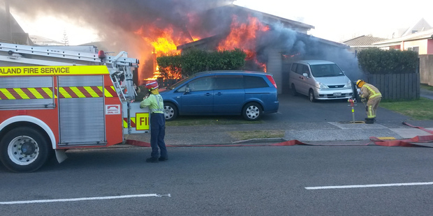 House fire in Dickson Rd, Papamoa destroys everything inside the house. Photo/James Smith