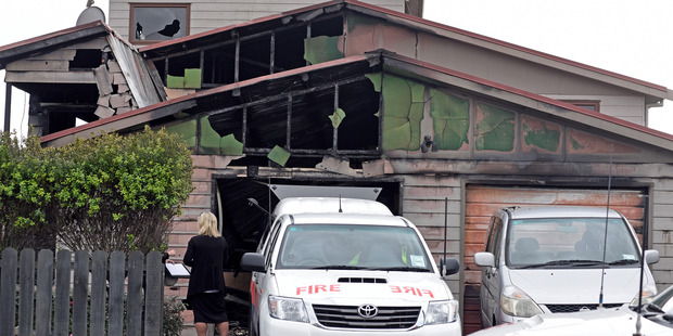 The house that was burnt down in Papamoa. Photo/George Novak