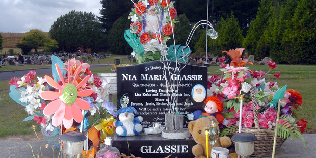 Nia Glassie's grave. Photo / Rotorua Daily Post