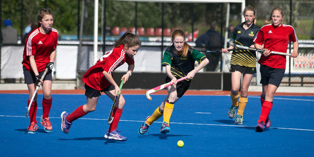 Action from last year's Aims Games hockey final - Cobham versus Otumoetai. PHOTO/ANDREW WARNER