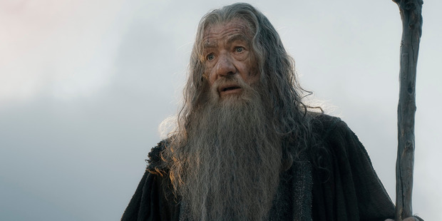 Sir Ian Mckellen as Gandalf in Lord Of The Rings.