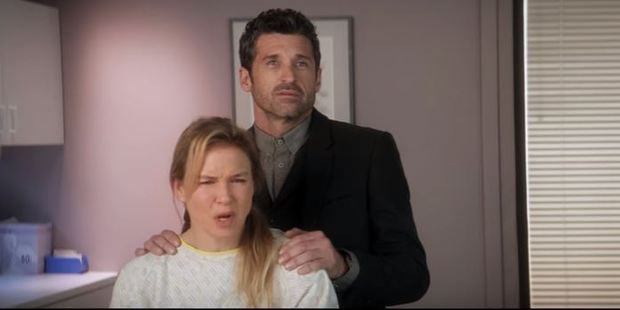 It's just as likely that Bridget Jones's baby belongs to the American dating guru (Patrick Dempsey) she hooks up with at a musical festival.
