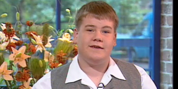 Even in his teens, James Corden was rubbing shoulders with the stars.