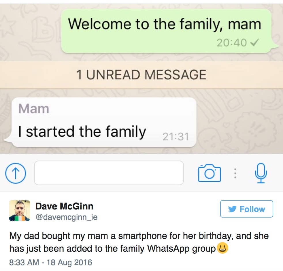 Wisecracking mum.