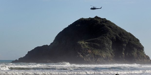 A teenager went missing when his boat capsized near Paritutu rock in Taranaki. File photo