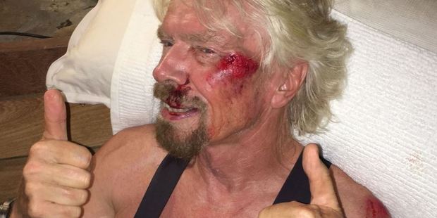 Billionaire Richard Branson has revealed he has been in a serious bike accident in which he thought he "was going to die". Photo: @richardbranson / Twitter
