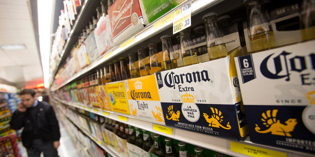 Constellation Brands's Corona and Pacifico beers displayed at a grocery store in New York. Photo / Susana Gonzalez