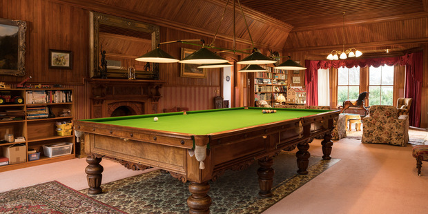 Billiard room inside the elaborate home. Photo / Supplied