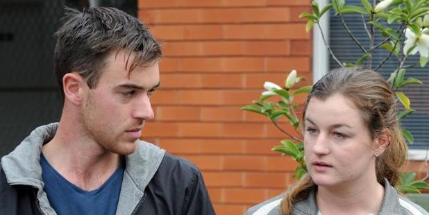 Ella and Mitchell Tromp address the media at Monbulk police station after the disappearance of their parents Jacoba and Mark Tromp in NSW. Photo / News.com.au