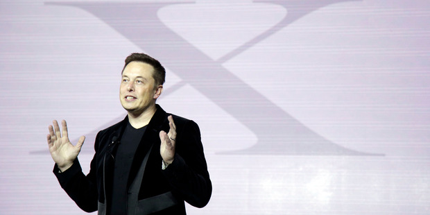 Elon Musk portrays himself as a visionary on a mission to rescue humankind with solar technology. Photo / AP
