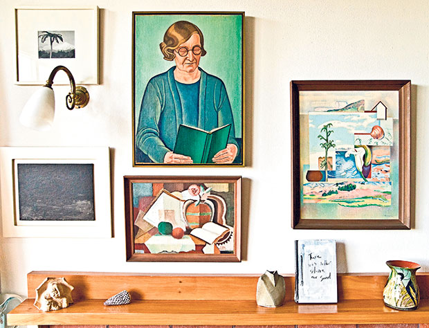 Works by Rita Angus (including Portrait of the Artist's Mother), John Weeks, L. Budd and Elizabeth Lissaman.