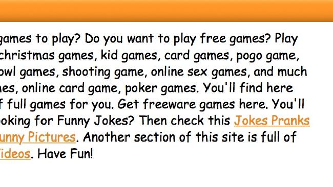 Under the ‘want more’ tab is a hidden link for online sex games. Photo / Supplied
