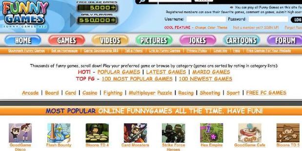 The Funny Games website looks innocent enough, but look a little deeper and it's every parent's worst nightmare.