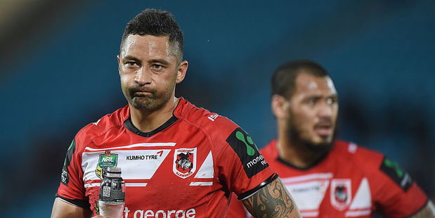 Benji Marshall of the Dragons looks dejected during the round 25 NRL match between the Gold Coast Titans and the St George Illawarra Dragons. Photo / Getty Images