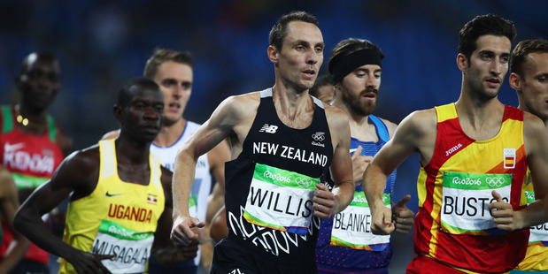 Nick Willis competes in the Men's 1500 metres final at the Rio Olympics. Photo / Getty Images