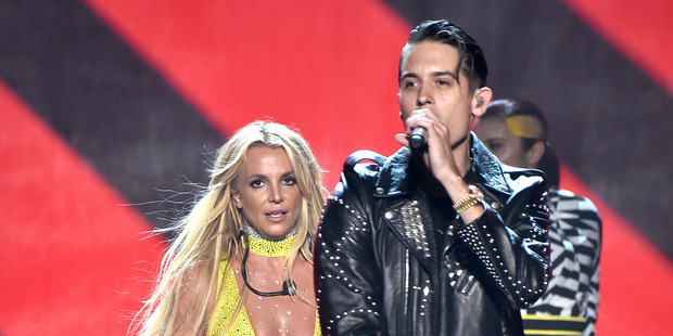 Britney Spears and G Eazy perform onstage during the 2016 MTV Video Music Awards. Photo / Getty Images