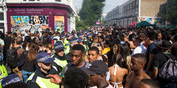 A general view of the crowd at Notting Hill Carnival on August 29, 2016 in London, England. Photo / Getty