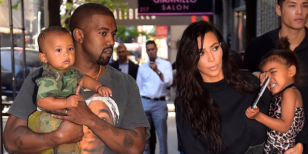 Kim Kardashian, Kanye West with North West and Saint West are spotted in the Upper East Side in New York City. Photo / Getty Images