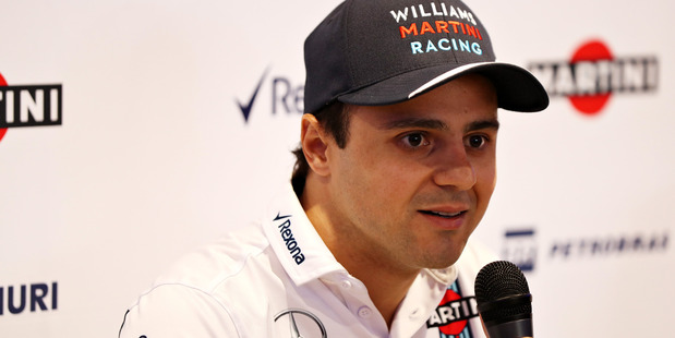 Felipe Massa talks to the media in a press conference. Photo / Getty Images