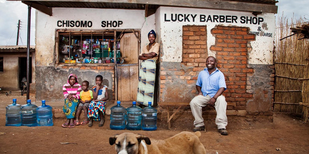 The Malenga family, in Malawi, uses 120 litres of water each day and say their community's health has improved since moving from a shallow well to a bore. Photo / Unicef