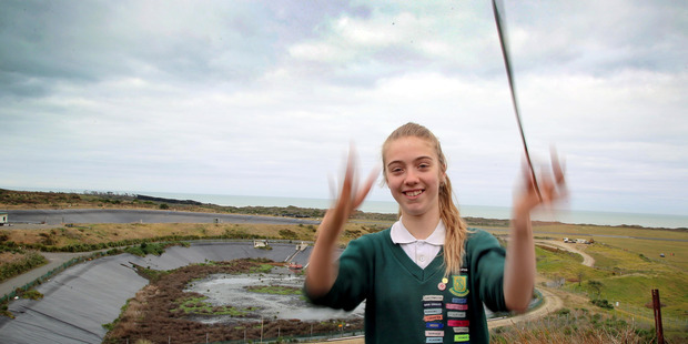 SEWAGE SYMPHONY: Mia Perkins' science project measured the effects of music on waste break down. PHOTO/STUART MUNRO