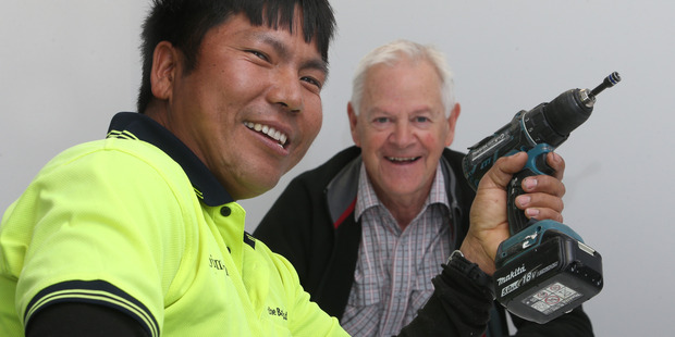 Nepal ex-pat Tak Gurung, pictured with Nepalese Association BOP patron Peter Gibbs, will return to Nepal in October to build a school with funds raised by the Bay community. Photo/John Borren