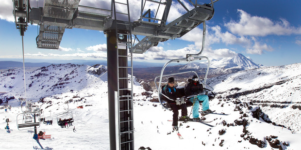 A $7.5m dollar chairlift began operating at Whakapapa Ski Area this season. Photo / Alan Gibson